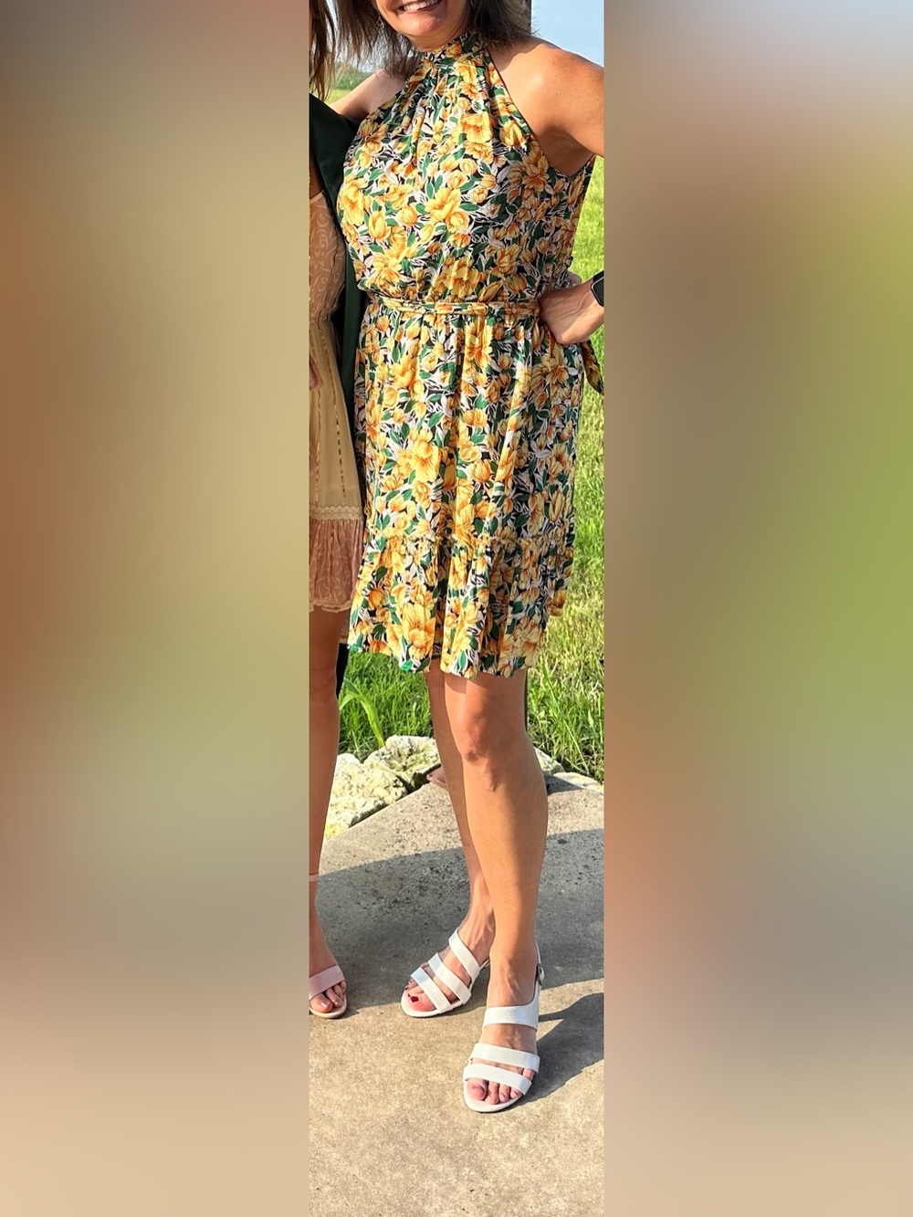 Yellow Floral Summer Dress